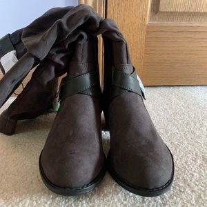 Brown riding boots